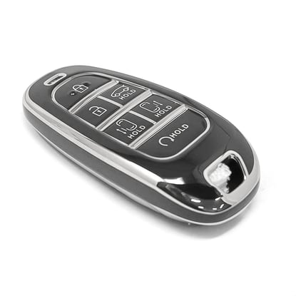 New-Aftermarket-Nano-High-Quality-Cover-For-Hyundai-Remote-Key-6-Button-Black-Color-Silver-Frame-HY-H11Y6A---Emirates-Keys