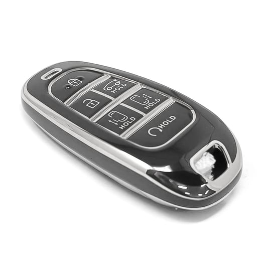 New-Aftermarket-Nano-High-Quality-Cover-For-Hyundai-Remote-Key-6-Button-Black-Color-Silver-Frame-HY-H11Y6A---Emirates-Keys