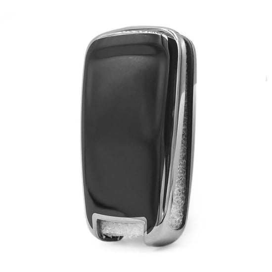 New-Aftermarket-Nano-High-Quality-Cover-For-Chevrolet-Remote-Key-4-Button-Black-Color-Silver-Frame-CRL-A11Y4---Emirates-Keys