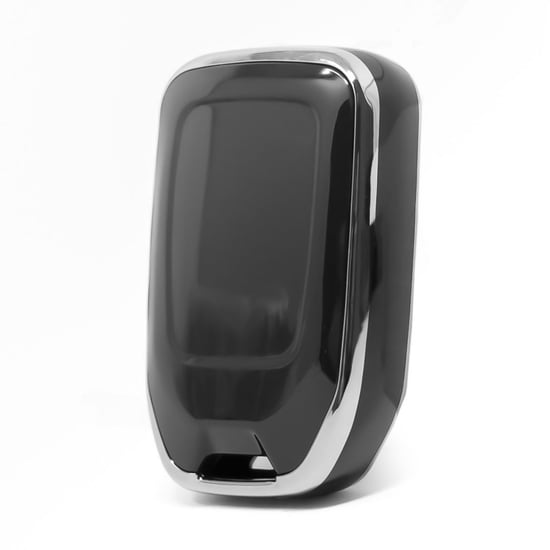 New-Aftermarket-Nano-High-Quality-Cover-For-GMC-Remote-Key-5-Button-Black-Color-Silver-Frame-GMC-A11Y5A---Emirates-Keys