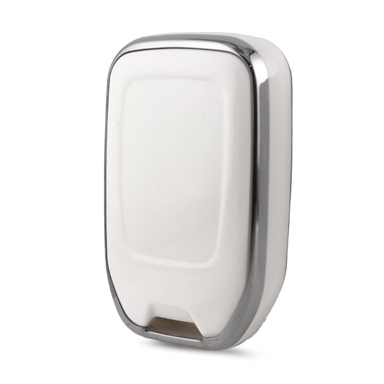 New-Aftermarket-Nano-High-Quality-Cover-For-GMC-Remote-Key-5-Button-White-Color-Silver-Frame-GMC-A11Y5A---Emirates-Keys
