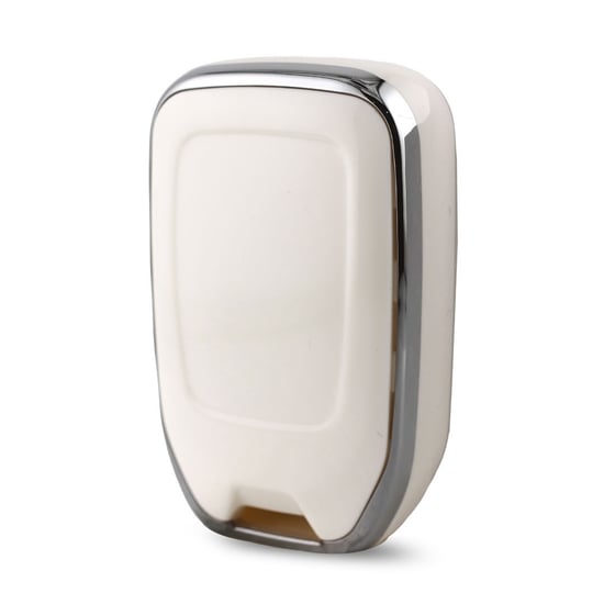 New-Aftermarket-Nano-High-Quality-Cover-For-GMC-Remote-Key-5-Button-White-Color-Silver-Frame-GMC-A11Y5B---Emirates-Keys