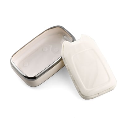 New-Aftermarket-Nano-High-Quality-Cover-For-GMC-Remote-Key-6-Button-White-Color-Silver-Frame-GMC-A11Y6---Emirates-Keys