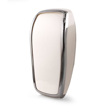 New-Aftermarket-Nano-High-Quality-Cover-For-Mercedes-Remote-Key-2-Button-White-Color-Silver-Frame-Benz-B11Y2---Emirates-Keys