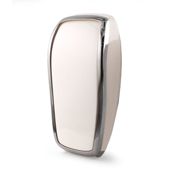 New-Aftermarket-Nano-High-Quality-Cover-For-Mercedes-Remote-Key-2-Button-White-Color-Silver-Frame-Benz-B11Y2---Emirates-Keys