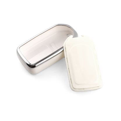 New-Aftermarket-Nano-High-Quality-Cover-For-Honda-Remote-Key-2-Button-White-Color-Silver-Frame-HD-A11Y2---Emirates-Keys