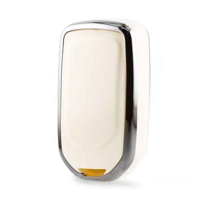 New-Aftermarket-Nano-High-Quality-Cover-For-Honda-Remote-Key-3-Button-White-Color-Silver-Frame-HD-A11Y3A---Emirates-Keys