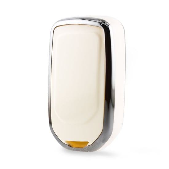 New-Aftermarket-Nano-High-Quality-Cover-For-Honda-Remote-Key-3-Button-White-Color-Silver-Frame-HD-A11Y3A---Emirates-Keys