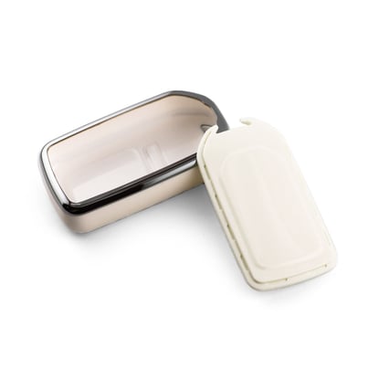 New-Aftermarket-Nano-High-Quality-Cover-For-Honda-Remote-Key-3-Button-White-Color-Silver-Frame-HD-A11Y3A---Emirates-Keys