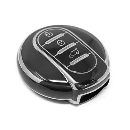 New-Aftermarket-Nano-High-Quality-Cover-For-Mini-Remote-Key-3-Button-Black-Color-Silver-Frame-BMW-C11Y3---Emirates-Keys