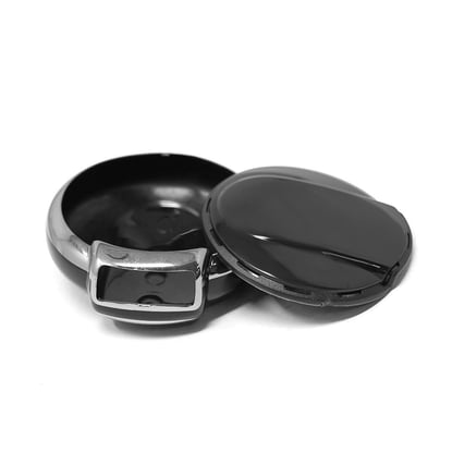 New-Aftermarket-Nano-High-Quality-Cover-For-Mini-Remote-Key-3-Button-Black-Color-Silver-Frame-BMW-C11Y3---Emirates-Keys