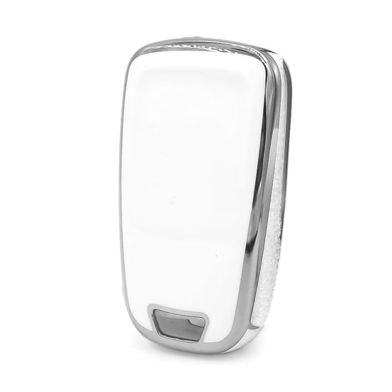 New-Aftermarket-Nano-High-Quality-Cover-For-Chevrolet-Remote-Key-3-Button-White-Color-Silver-Frame-CRL-A11Y3---Emirates-Keys