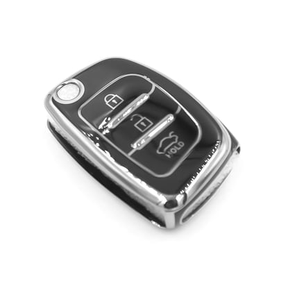New-Aftermarket-Nano-High-Quality-Cover-For-Hyundai-Remote-Key-3-Button-Black-Color-Silver-Frame-HY-B11Y3A---Emirates-Keys