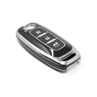 New-Aftermarket-Nano-High-Quality-Cover-For-Nissan-Remote-Key-3-Button-Black-Color-Silver-Frame-NS-C11Y3A---Emirates-Keys