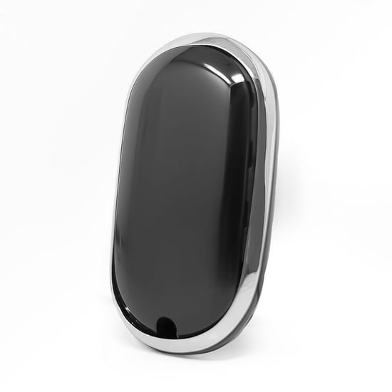 New-Aftermarket-Nano-High-Quality-Cover-For-Mercedes-Remote-Key-4-Button-Black-Color-Silver-Frame-Benz-C11Y---Emirates-Keys