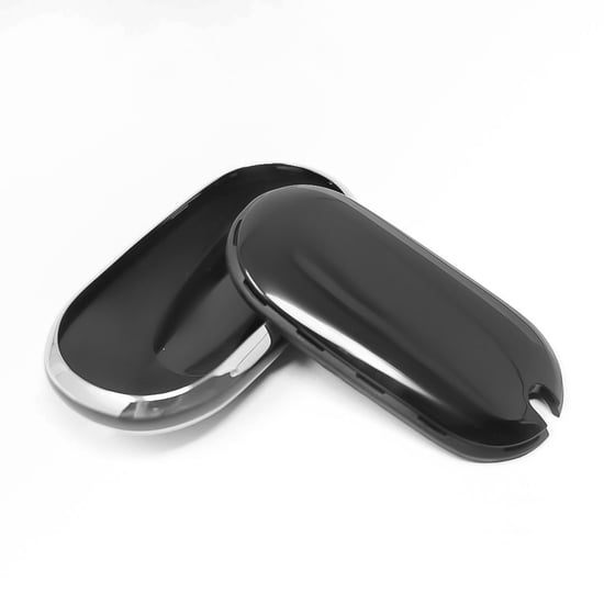 New-Aftermarket-Nano-High-Quality-Cover-For-Mercedes-Remote-Key-4-Button-Black-Color-Silver-Frame-Benz-C11Y---Emirates-Keys
