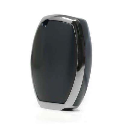 New-Aftermarket-Nano-High-Quality-Cover-For-Mercedes-Remote-Key-3-Button-Black-Color-Silver-Frame-Benz-A11Y3---Emirates-Keys