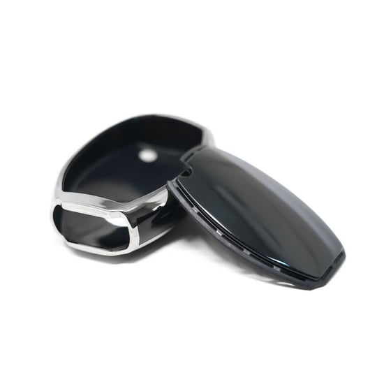 New-Aftermarket-Nano-High-Quality-Cover-For-Mercedes-Remote-Key-3-Button-Black-Color-Silver-Frame-Benz-A11Y3---Emirates-Keys