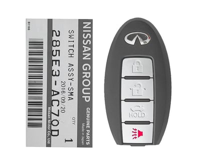 Brand-New-Infiniti-G35-2005-2007-Genuine-OEM-Smart-Key-Remote-4-Buttons-315MHz-285E3-AC70D-without-Transponder---FCCCID:-KBRTN001---Emirates-Keys