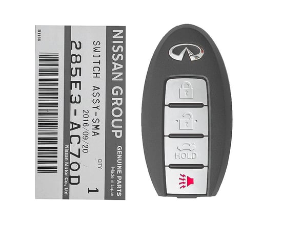 Brand-New-Infiniti-G35-2005-2007-Genuine-OEM-Smart-Key-Remote-4-Buttons-315MHz-285E3-AC70D-without-Transponder---FCCCID:-KBRTN001---Emirates-Keys