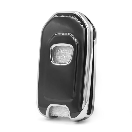 New-Aftermarket-Nano-High-Quality-Cover-For-Honda-Remote-Key-3-Button-Black-Color-Silver-Frame-HD-B11Y3---Emirates-Keys