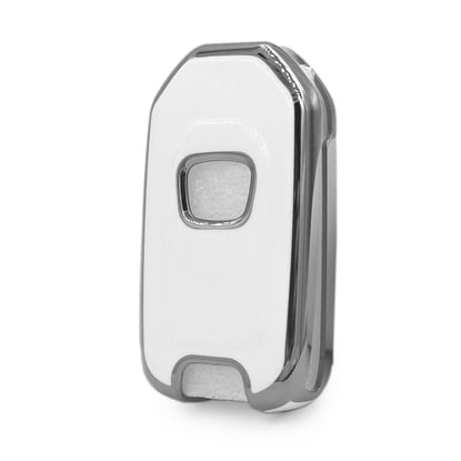 New-Aftermarket-Nano-High-Quality-Cover-For-Honda-Remote-Key-3-Button-White-Color-Silver-Frame-HD-B11Y3---Emirates-Keys