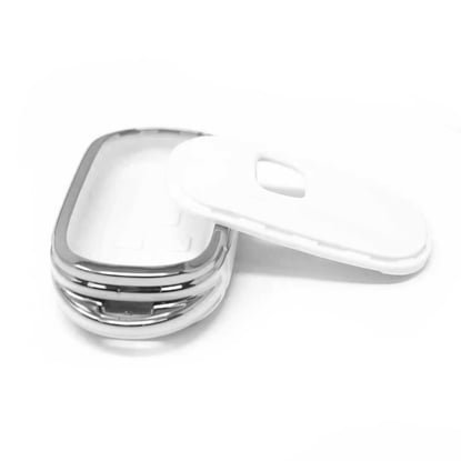 New-Aftermarket-Nano-High-Quality-Cover-For-Honda-Remote-Key-3-Button-White-Color-Silver-Frame-HD-G11Y3A---Emirates-Keys