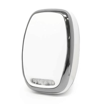 New-Aftermarket-Nano-High-Quality-Cover-For-Honda-Remote-Key-2-Button-White-Color-Silver-Frame-HD-J11Y2---Emirates-Keys