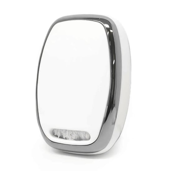 New-Aftermarket-Nano-High-Quality-Cover-For-Honda-Remote-Key-2-Button-White-Color-Silver-Frame-HD-J11Y2---Emirates-Keys