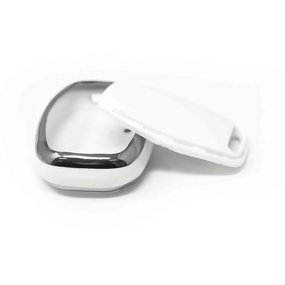 New-Aftermarket-Nano-High-Quality-Cover-For-Honda-Remote-Key-2-Button-White-Color-Silver-Frame-HD-J11Y2---Emirates-Keys