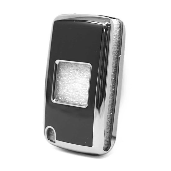New-Aftermarket-Nano-High-Quality-Cover-For-Peugeot-Remote-Key-2-Button-Black-Color-Silver-Frame-PG-D11Y2---Emirates-Keys