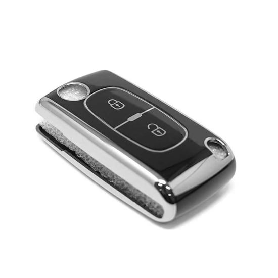 New-Aftermarket-Nano-High-Quality-Cover-For-Peugeot-Remote-Key-2-Button-Black-Color-Silver-Frame-PG-D11Y2---Emirates-Keys
