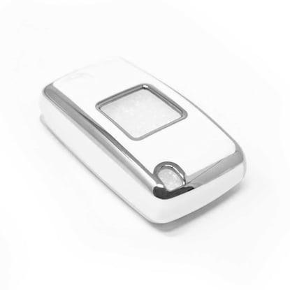 New-Aftermarket-Nano-High-Quality-Cover-For-Peugeot-Remote-Key-2-Button-White-Color-Silver-Frame-PG-D11Y2---Emirates-Keys