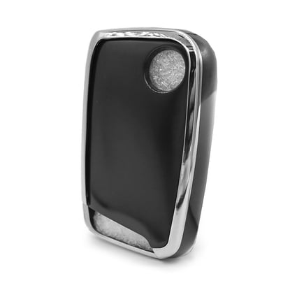 New-Aftermarket-Nano-High-Quality-Cover-For-Volkswagen-Remote-Key-3-Button-Black-Color-Silver-Frame-VW-D11Y3---Emirates-Keys
