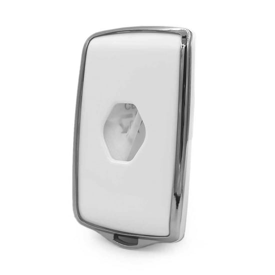 New-Aftermarket-Nano-High-Quality-Cover-For-Renault-Remote-Key-4-Button-White-Color-Silver-Frame-RN-A11Y---Emirates-Keys