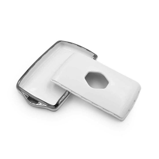New-Aftermarket-Nano-High-Quality-Cover-For-Renault-Remote-Key-4-Button-White-Color-Silver-Frame-RN-A11Y---Emirates-Keys