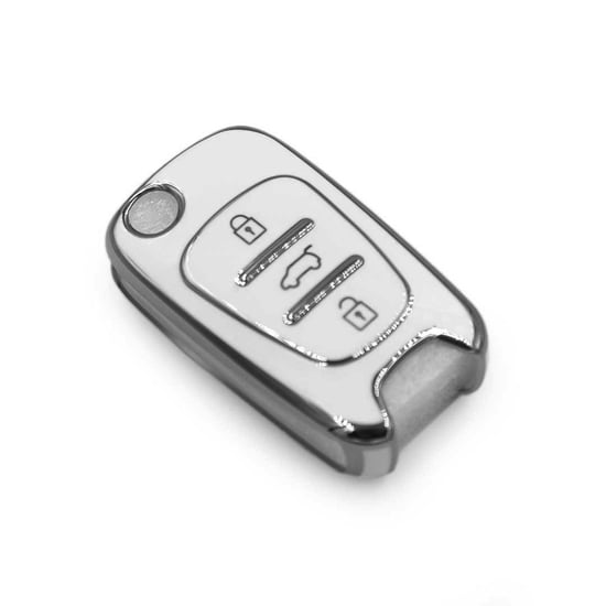 New-Aftermarket-Nano-High-Quality-Cover-For-Hyundai-Remote-Key-3-Button-White-Color-Silver-Frame-HY-C11Y3---Emirates-Keys