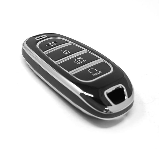 New-Aftermarket-Nano-High-Quality-Cover-For-Hyundai-Remote-Key-4-Button-Black-Color-Silver-Frame-HY-H11Y4B---Emirates-Keys