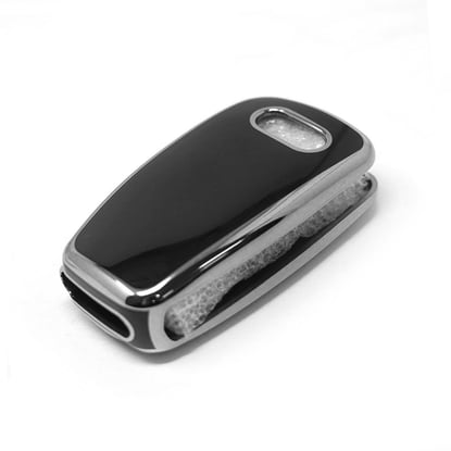 New-Aftermarket-Nano-High-Quality-Cover-For-Audi-Remote-Key-3-Button-Black-Color-Silver-Frame-Audi-C11Y---Emirates-Keys