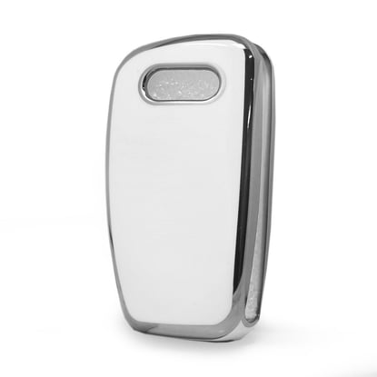 New-Aftermarket-Nano-High-Quality-Cover-For-Audi-Remote-Key-3-Button-White-Color-Silver-Frame-Audi-C11Y---Emirates-Keys