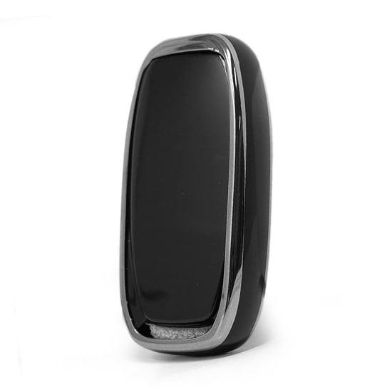 New-Aftermarket-Nano-High-Quality-Cover-For-Audi-Remote-Key-3-Button-Black-Color-Silver-Frame-Audi-D11Y---Emirates-Keys