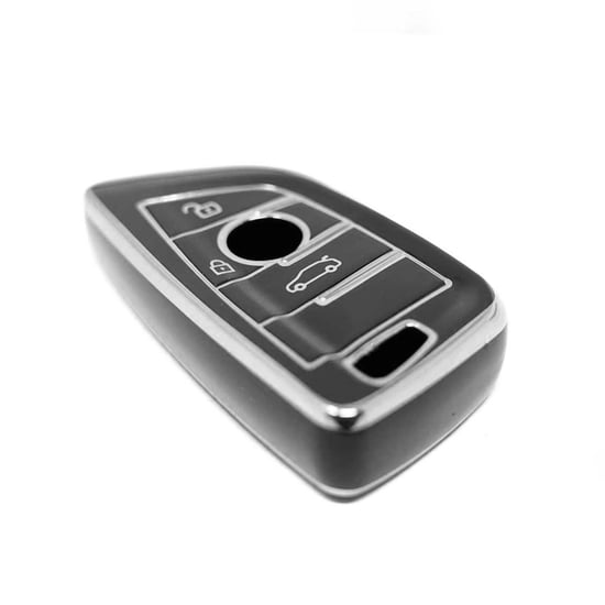 New-Aftermarket-Nano-High-Quality-Cover-For-BMW-Remote-Key-3-Button-Black-Color-Silver-Frame-BMW-B11Y3---Emirates-Keys
