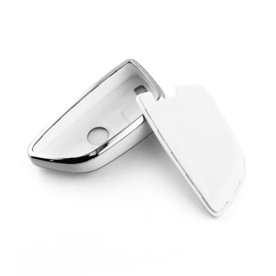 New-Aftermarket-Nano-High-Quality-Cover-For-BMW-Remote-Key-3-Button-White-Color-Silver-Frame-BMW-B11Y3---Emirates-Keys