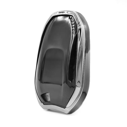 New-Aftermarket-Nano-High-Quality-Cover-For-Peugeot-Remote-Key-3-Button-Black-Color-Silver-Frame-PG-A11Y---Emirates-Keys
