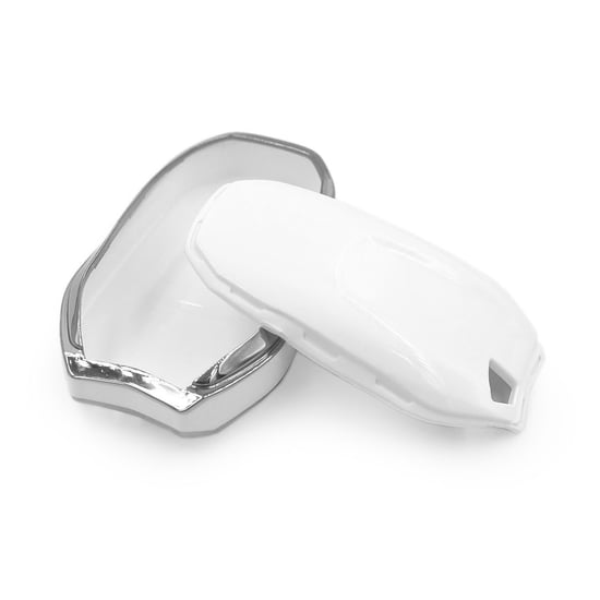 New-Aftermarket-Nano-High-Quality-Cover-For-Peugeot-Remote-Key-3-Button-White-Color-Silver-Frame-PG-A11Y---Emirates-Keys