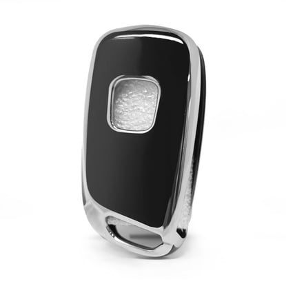 New-Aftermarket-Nano-High-Quality-Cover-For-Peugeot-Remote-Key-3-Button-Black-Color-Silver-Frame-PG-B11Y---Emirates-Keys