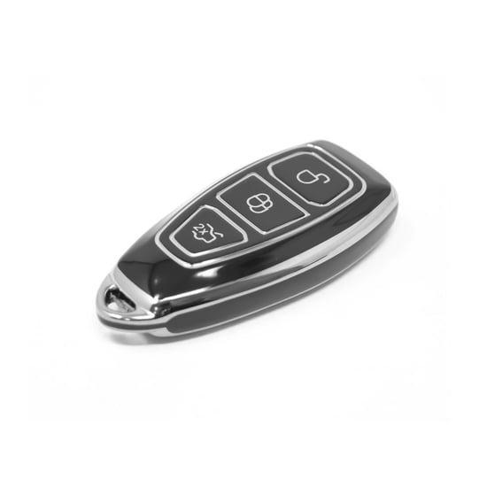 New-Aftermarket-Nano-High-Quality-Cover-For-Ford-Remote-Key-3-Button-Black-Color-Silver-Frame-Ford-D11Y---Emirates-Keys
