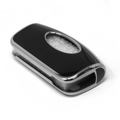 New-Aftermarket-Nano-High-Quality-Cover-For-Ford-Remote-Key-3-Button-Black-Color-Silver-Frame-Ford-G11Y---Emirates-Keys