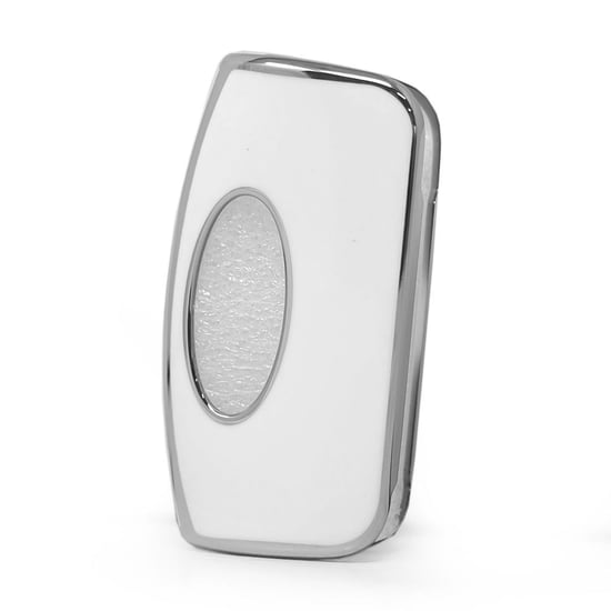 New-Aftermarket-Nano-High-Quality-Cover-For-Ford-Remote-Key-3-Button-White-Color-Silver-Frame-Ford-G11Y---Emirates-Keys