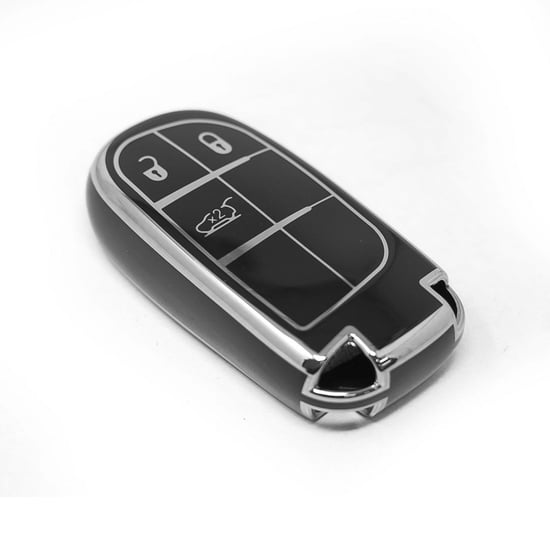 New-Aftermarket-Nano-High-Quality-Cover-For-Jeep-Remote-Key-3-Button-Black-Color-Silver-Frame-Jeep-B11Y3---Emirates-Keys